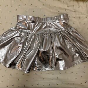 Silver Metallic Skort